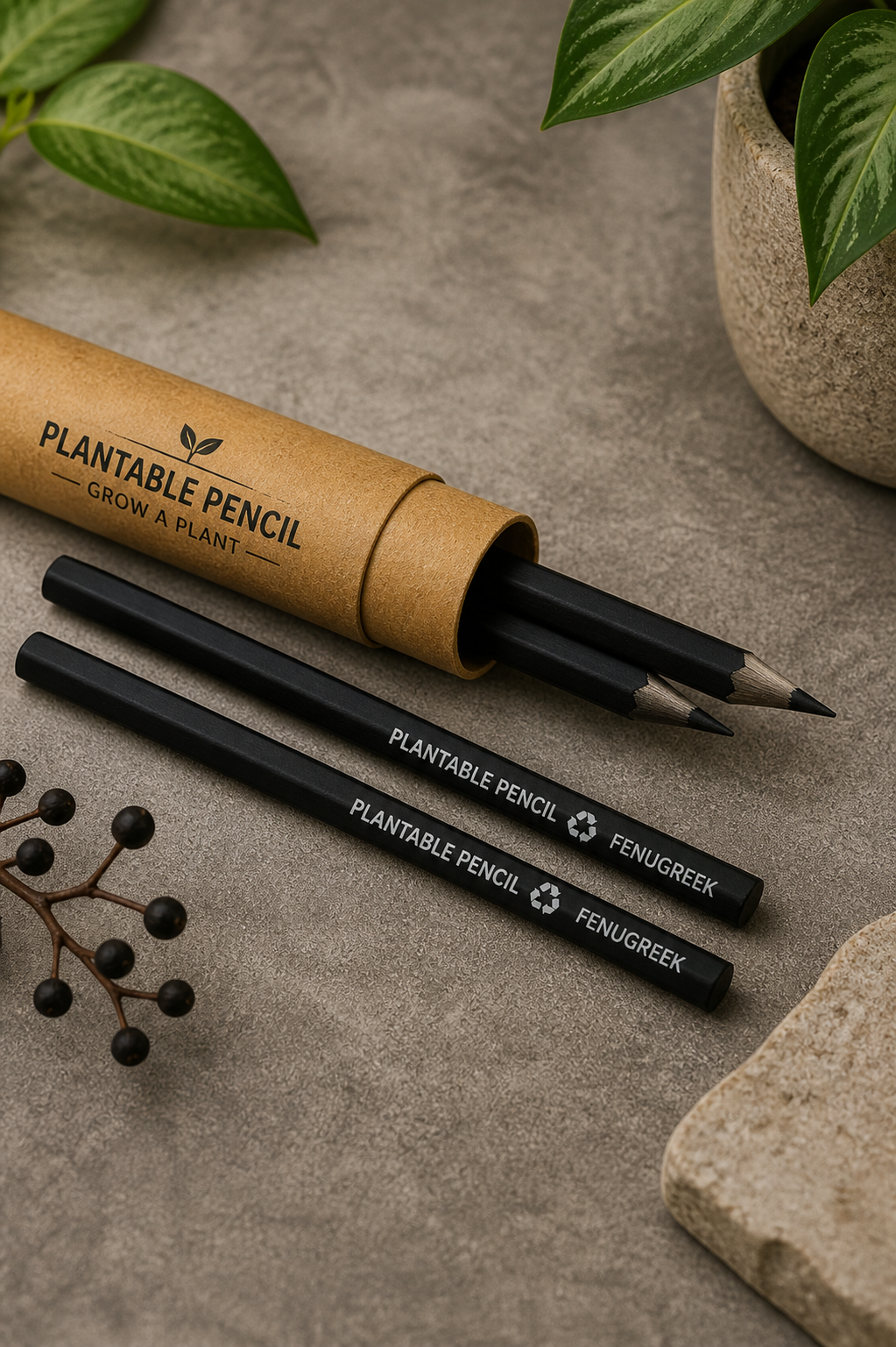 Plantable Seed Black Paper Pencil