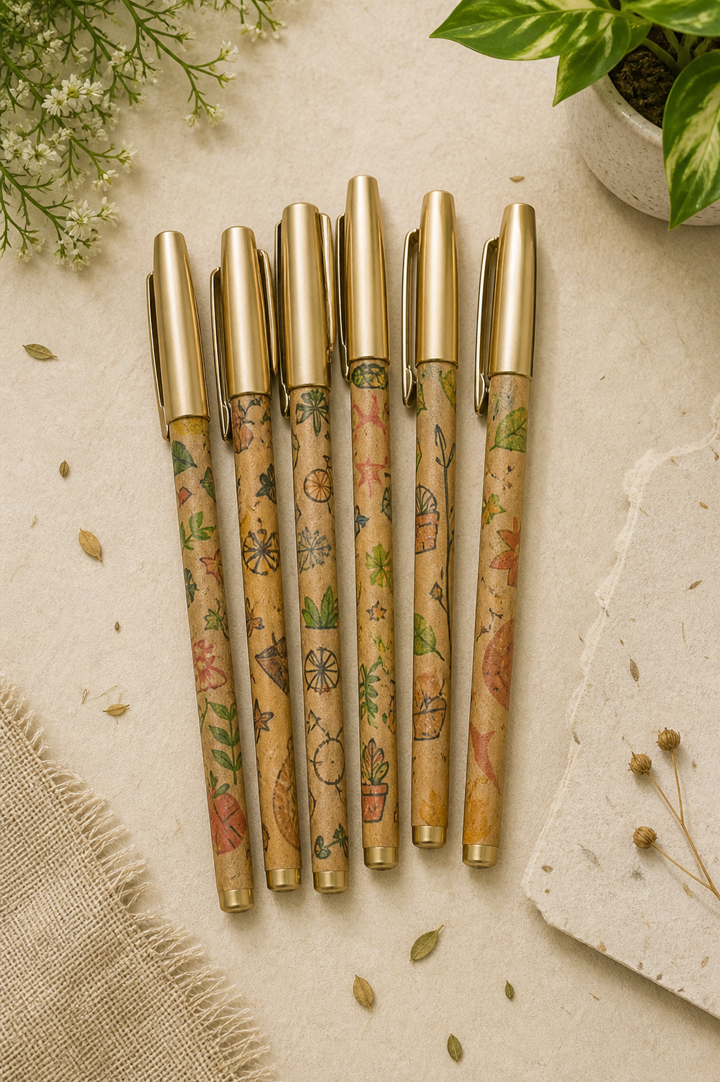 Multi Color Design Paper Pen