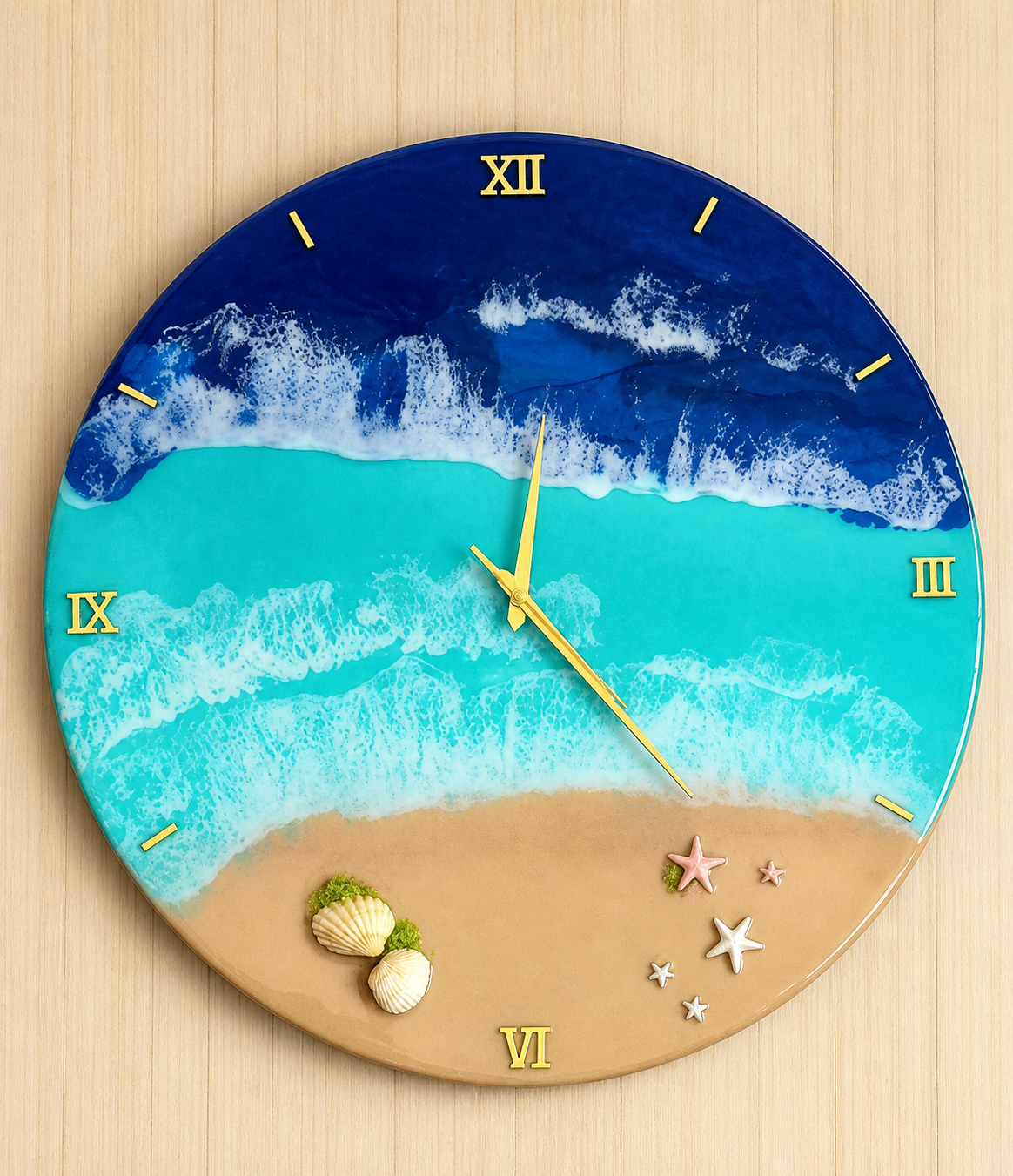 Sea shore Resin wall clock