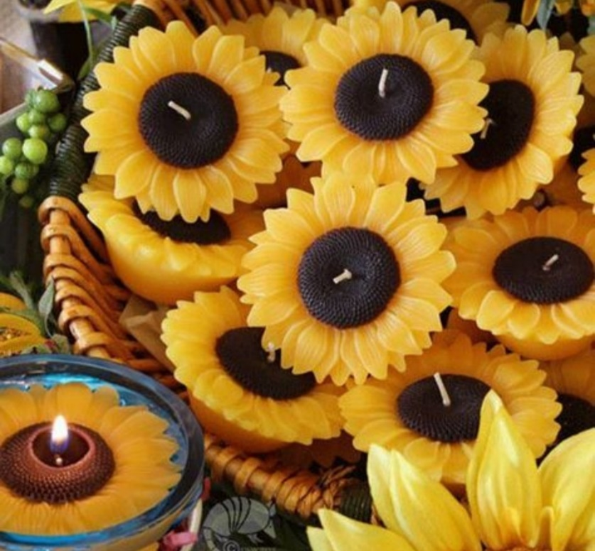 Sunflower floating candles